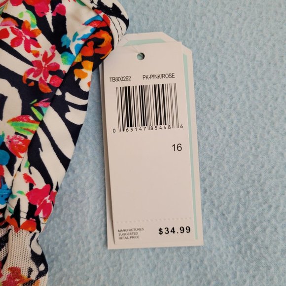 48. Christina tankini "pink rose", Size 16. NWT - Picture 4 of 4